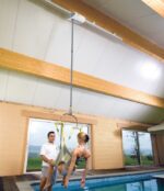 Grúa de piscina desde el techo